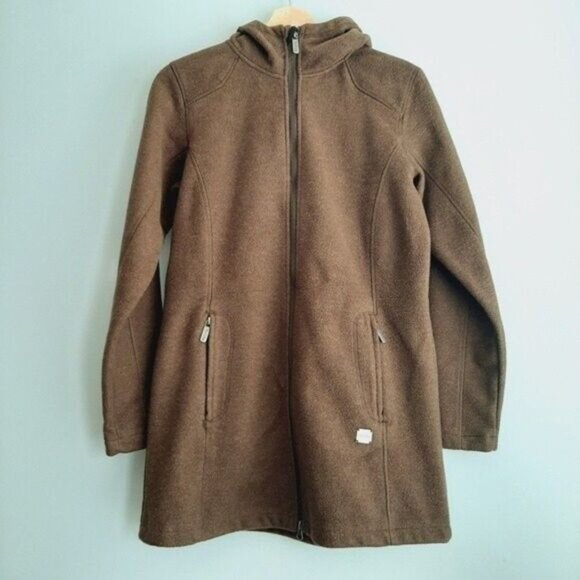 MCKINLEY Massena Fleece Hooded Coat Jacket Brown Sz S - Picture 2 of 13